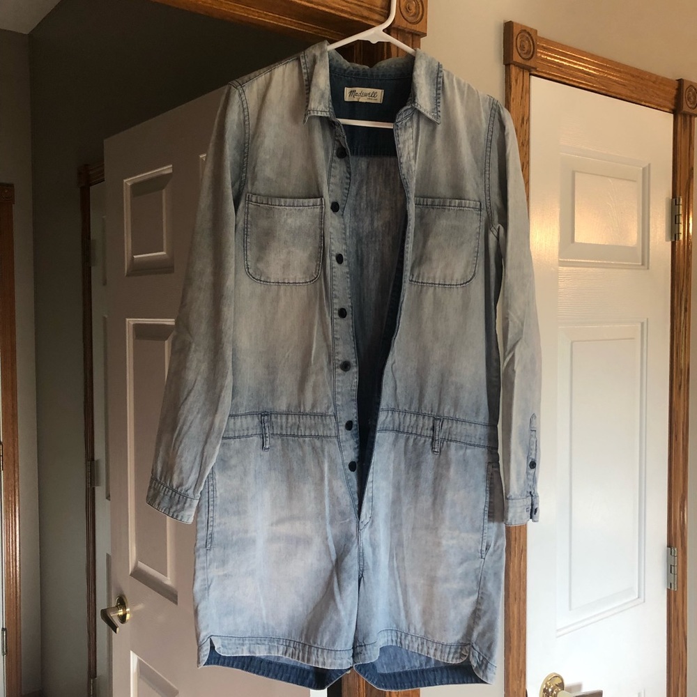 Madewell Chambray/denim romper sz M